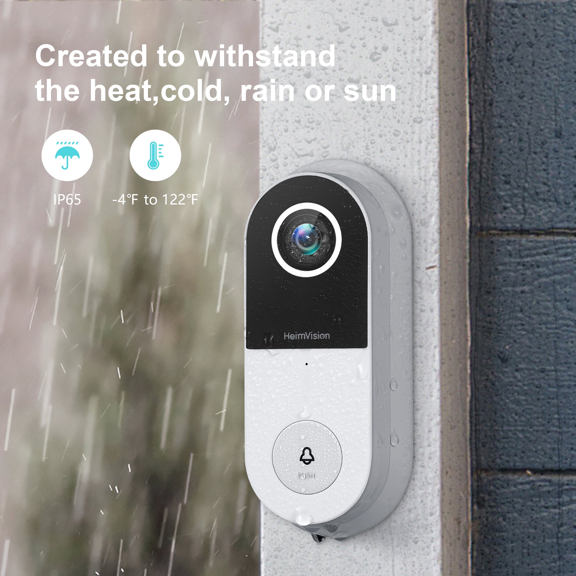 HeimVision 2K Video Doorbell, WiFi Doorbell Camera with